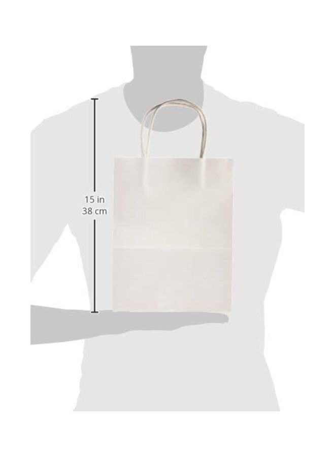 13-Piece Value Pack Paper Bag Set 4.25x8x10.25 inch White - Image 2